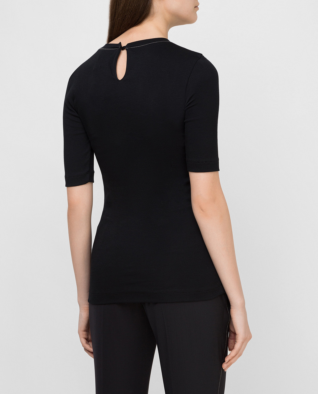 Brunello Cucinelli Monili-detail Cotton T-shirt In Black