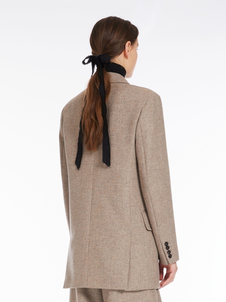 MAX MARA DOUBLE-BREASTED WOOL-BLEND BLAZER