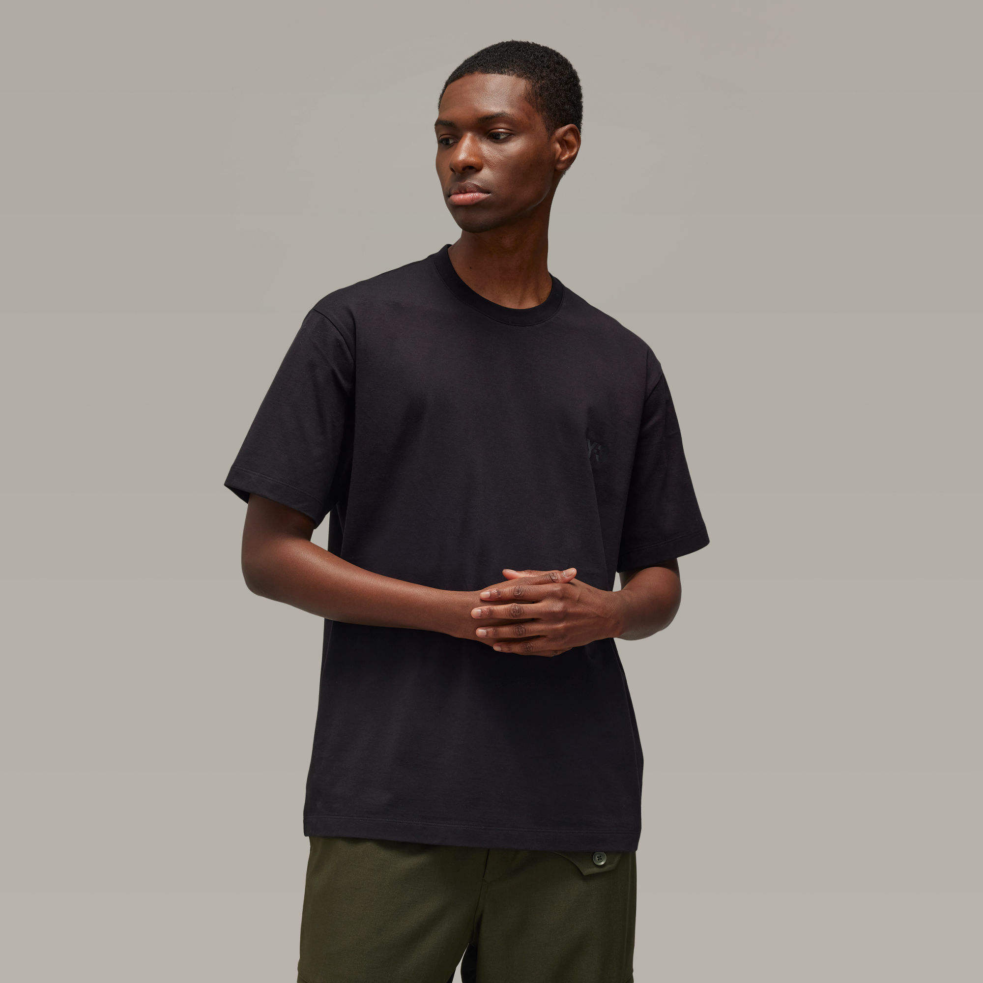 Y-3 M Wo Ss Tee In Black