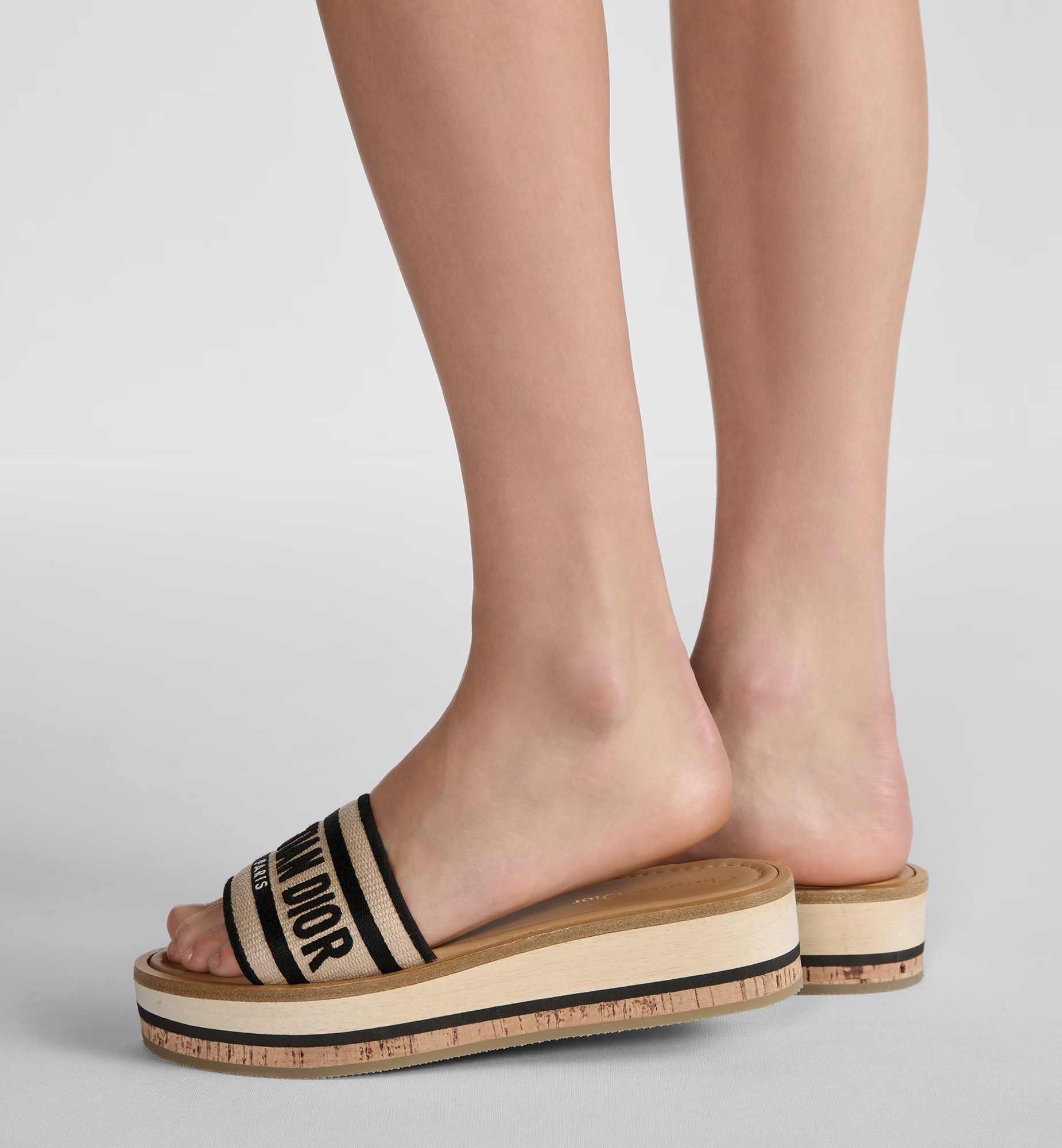 Dior Dway Platform Slide In Nude