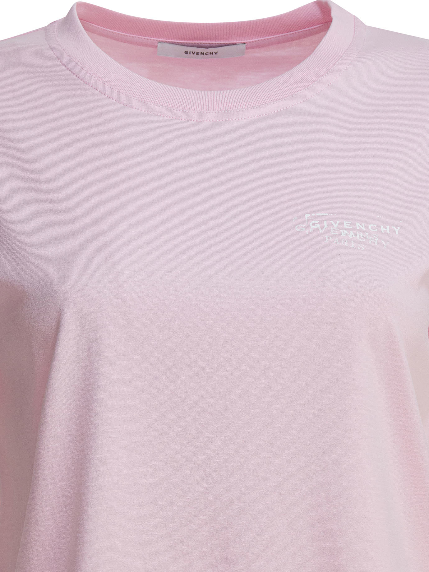 Givenchy Logo Printed Crewneck T-shirt In Pink