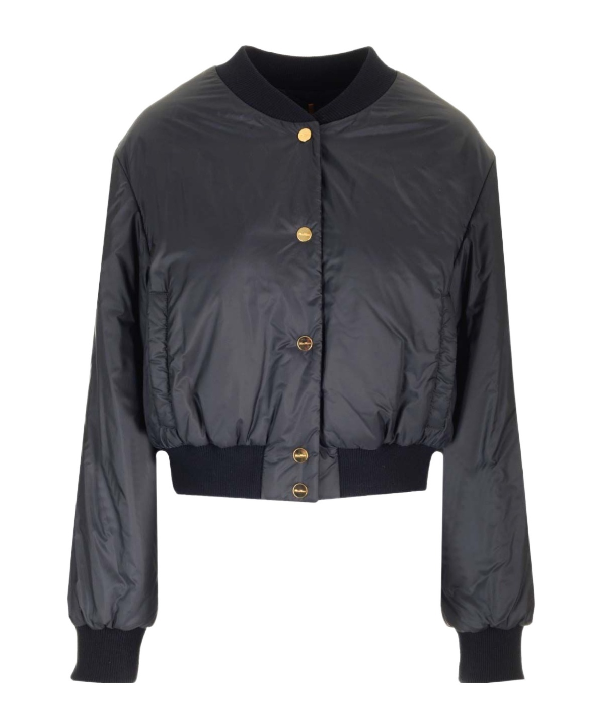 Max Mara Double-sided Casual Jacket In Black