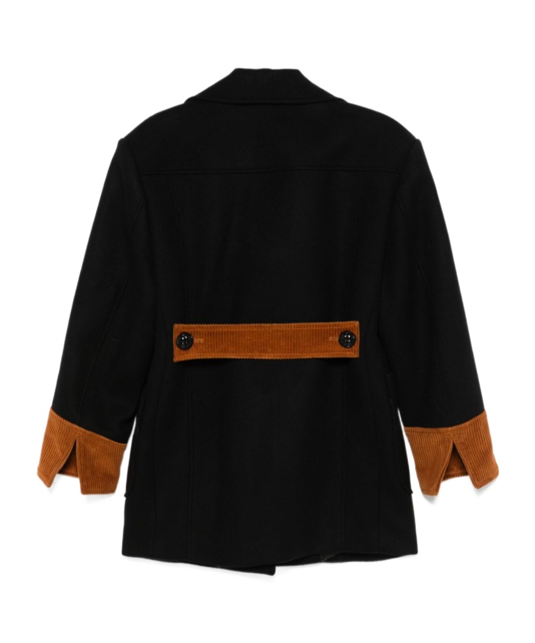 Rabanne Double-breasted Coat In Black