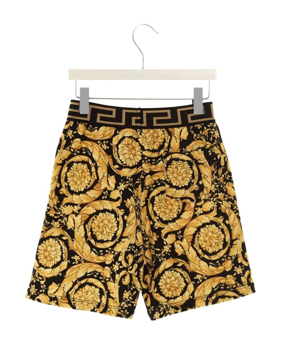 VERSACE VERSACE KIDS STRAIGHT LEG BAROQUE-PRINTED SHORTS