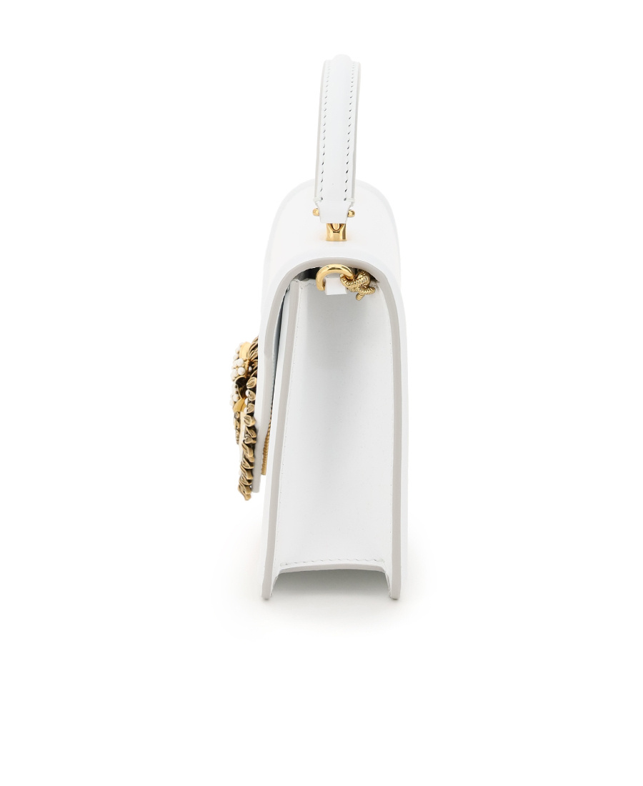 Dolce & Gabbana Mini Devotion Top-handle Bag In White
