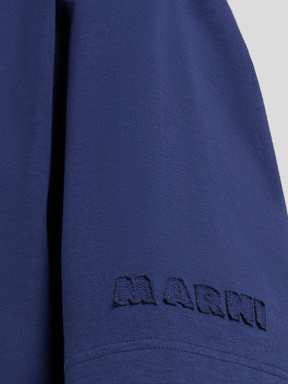 Marni Logo-patch Cotton Polo Shirt In Blue