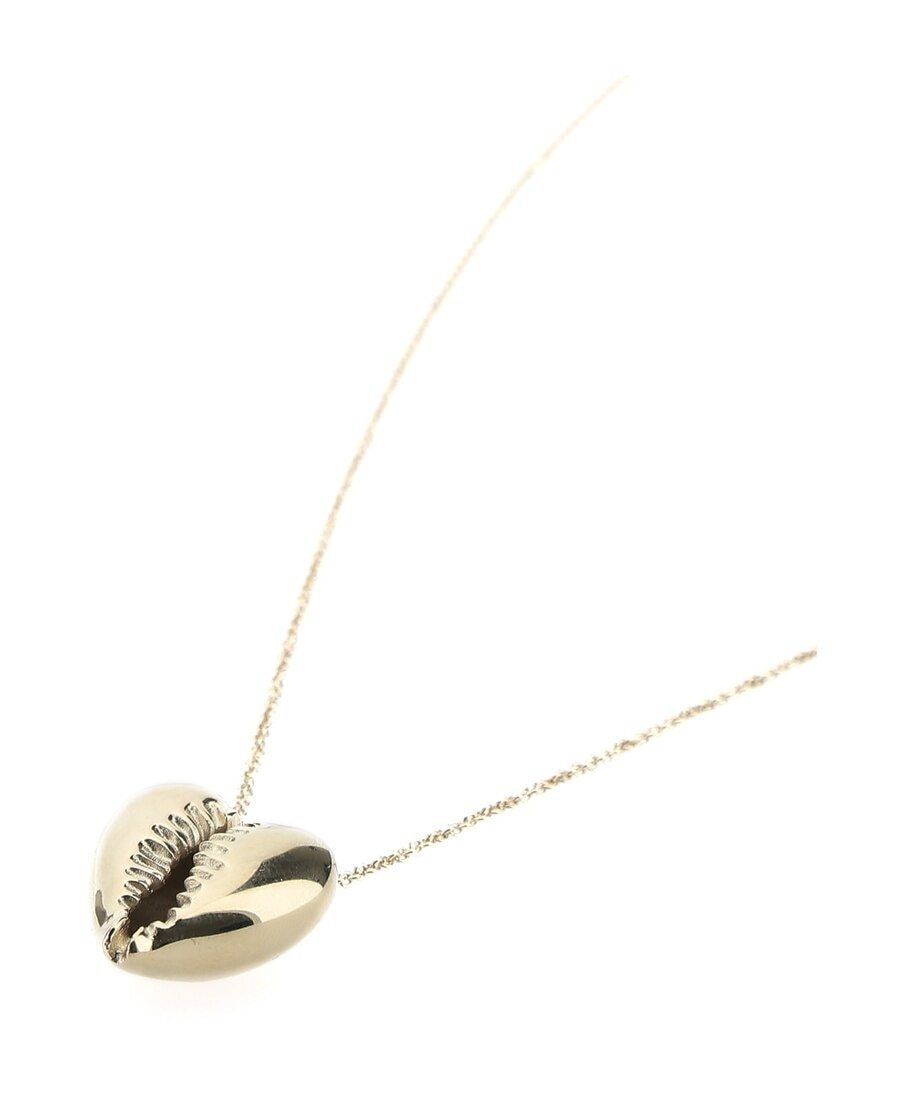 Saint Laurent Heart-shaped Cowrie Shell Necklace In Multicolor