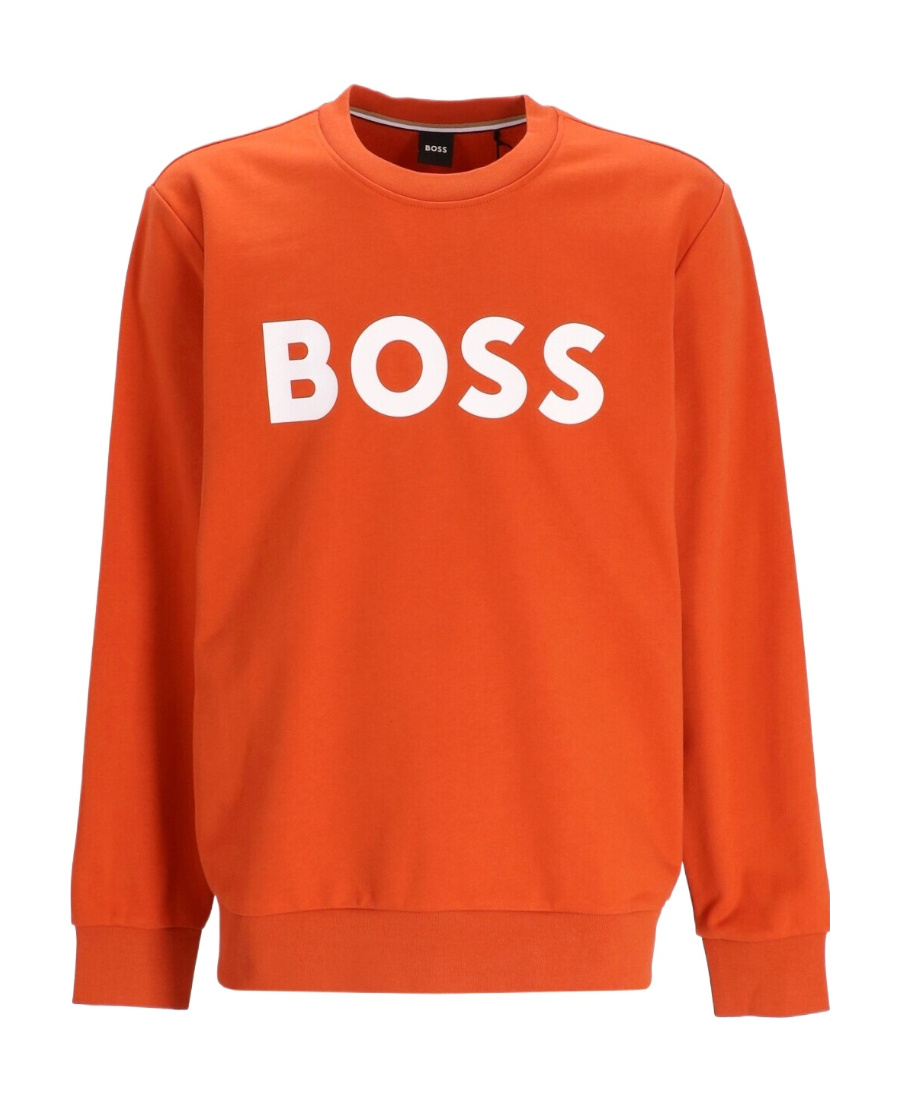 HUGO BOSS LOGO-PRINT ORGANIC COTTON SWEATSHIRT 