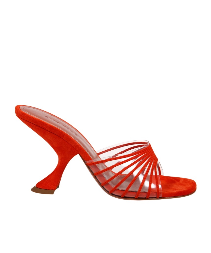 Amina Muaddi Hollow High Heel Sandals