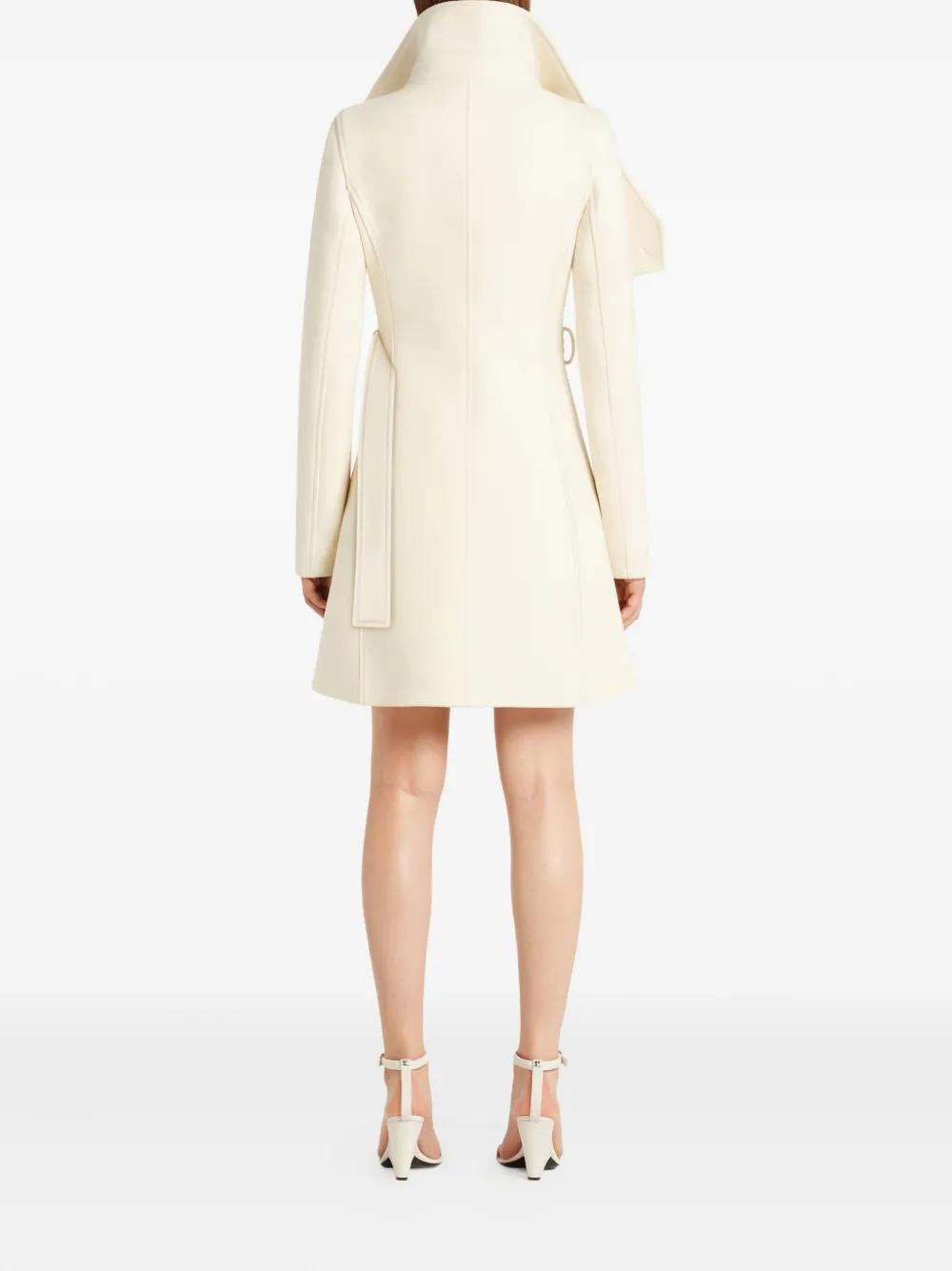 Courrèges Asymmetrical-collar Coat In White