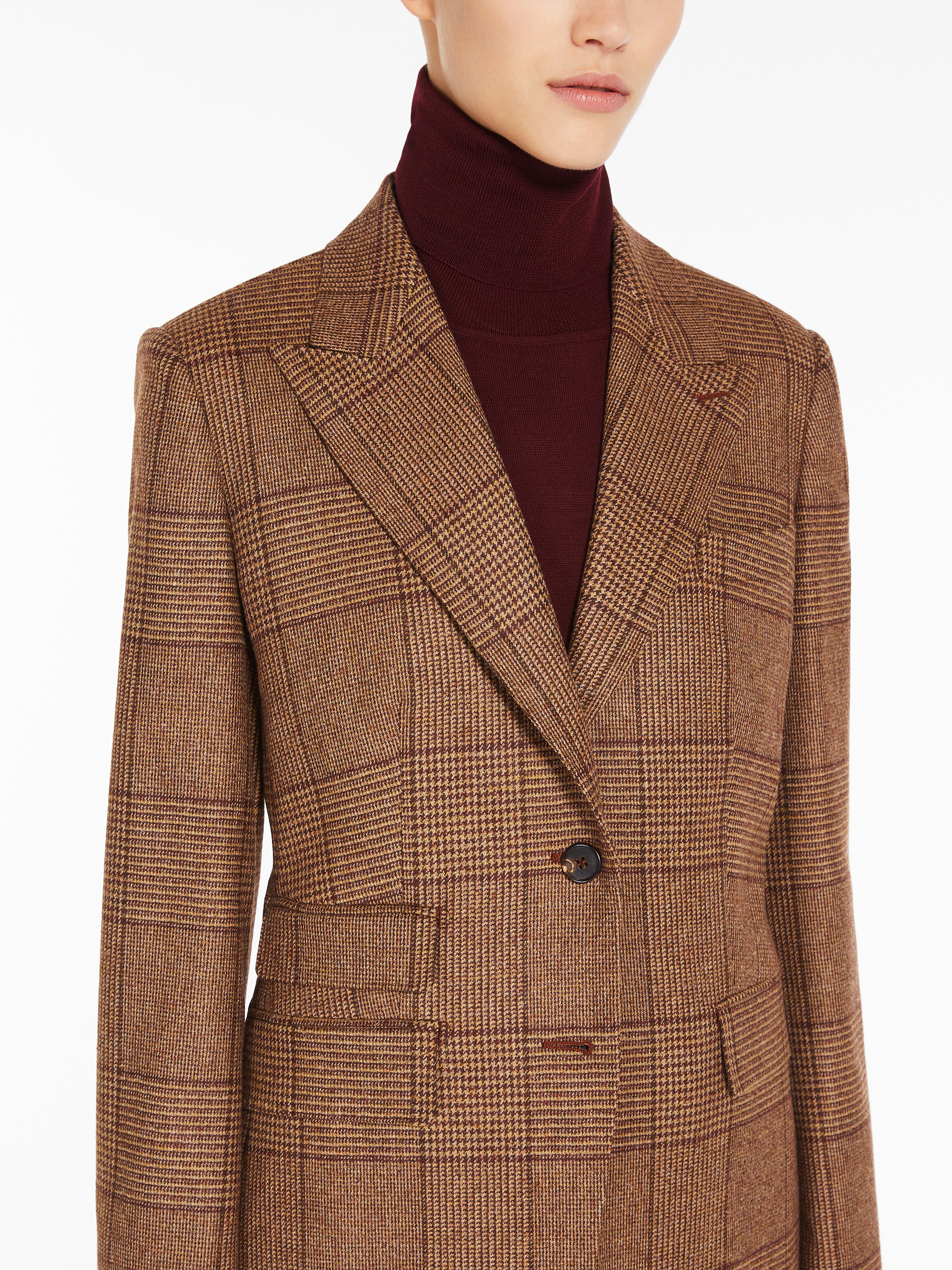MAX MARA CASHMERE AND WOOL BUTTON SUIT JACKET