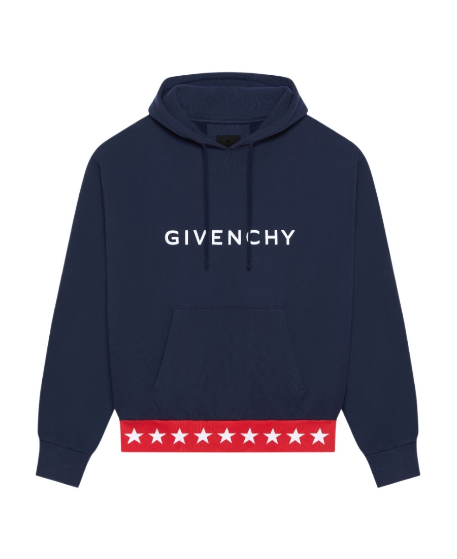 GIVENCHY GIVENCHY LOGO PRINTED DRAWSTRING HOODIE