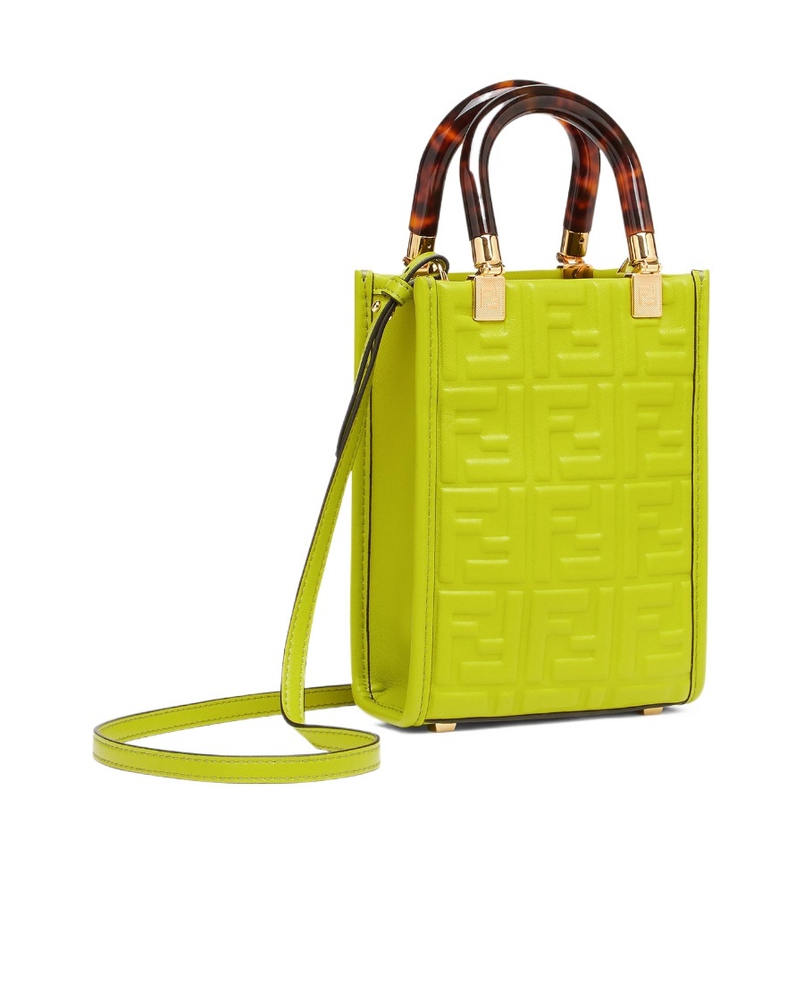 Fendi Mini Sunshine Tote Bag In Green