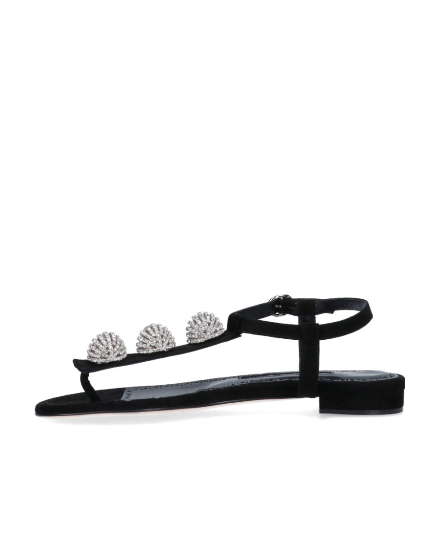 Manolo Blahnik Flip Flop Sandals In Black