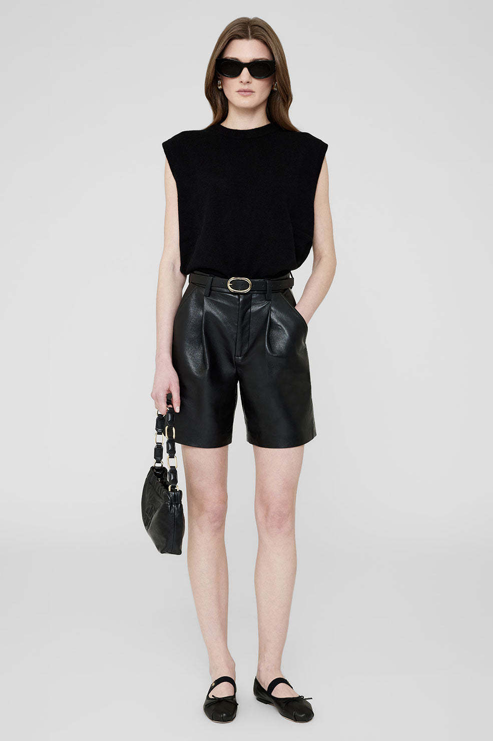 Shop Anine Bing Jolie Bow-detailed Ballerinas In Black