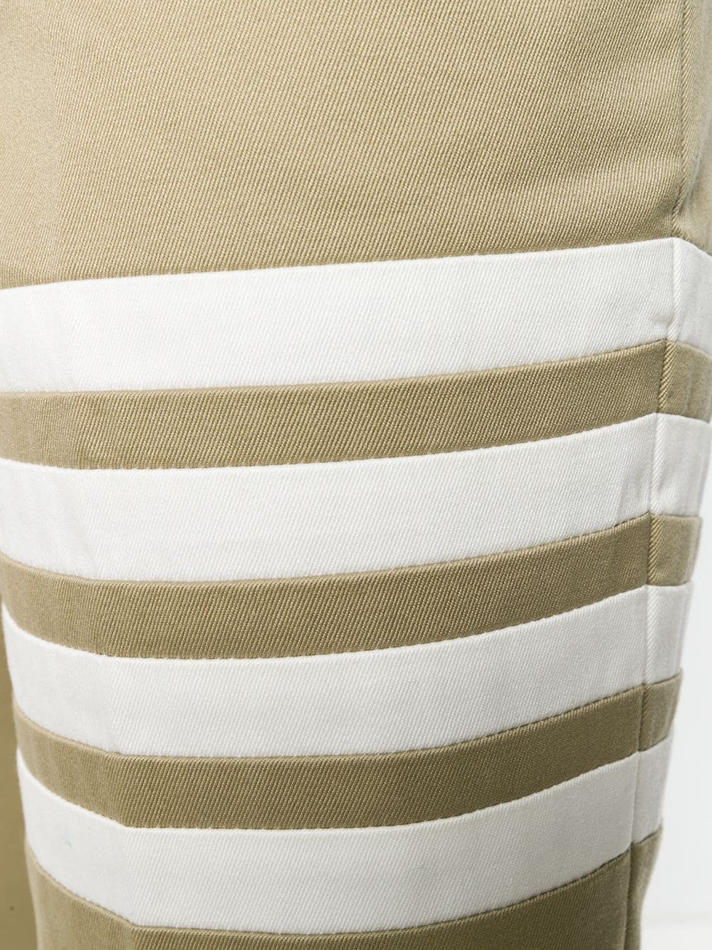 Thom Browne Seamed 4-bar Stripe Unconstructed Chino Trouser In Cotton Twill In Nude