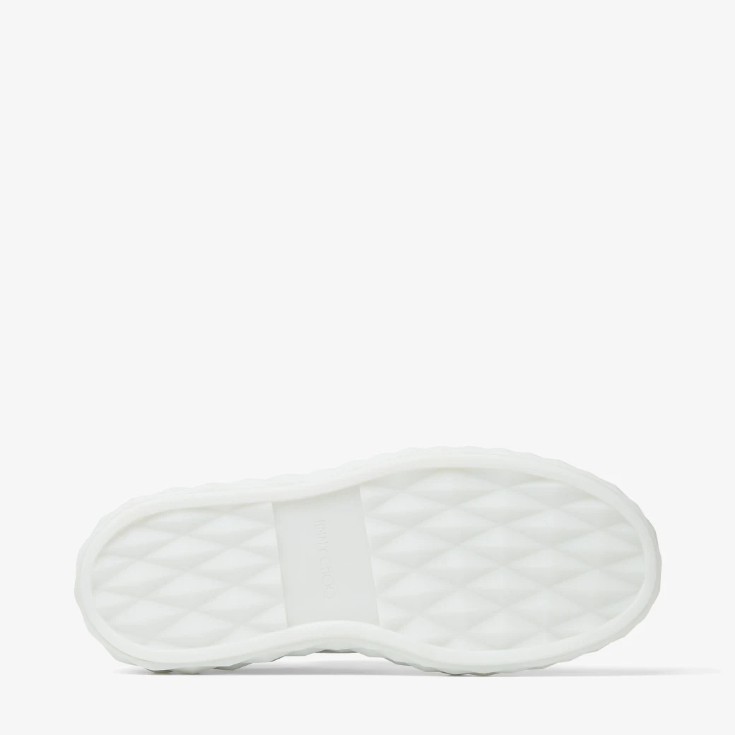 Jimmy Choo Diamond Light/f Leather Sneakers In White