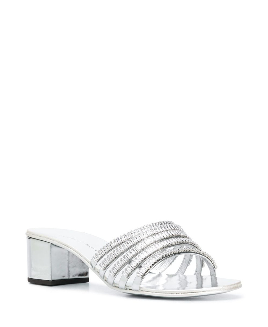 Giuseppe Zanotti Heeled Sandals With Ornament In White