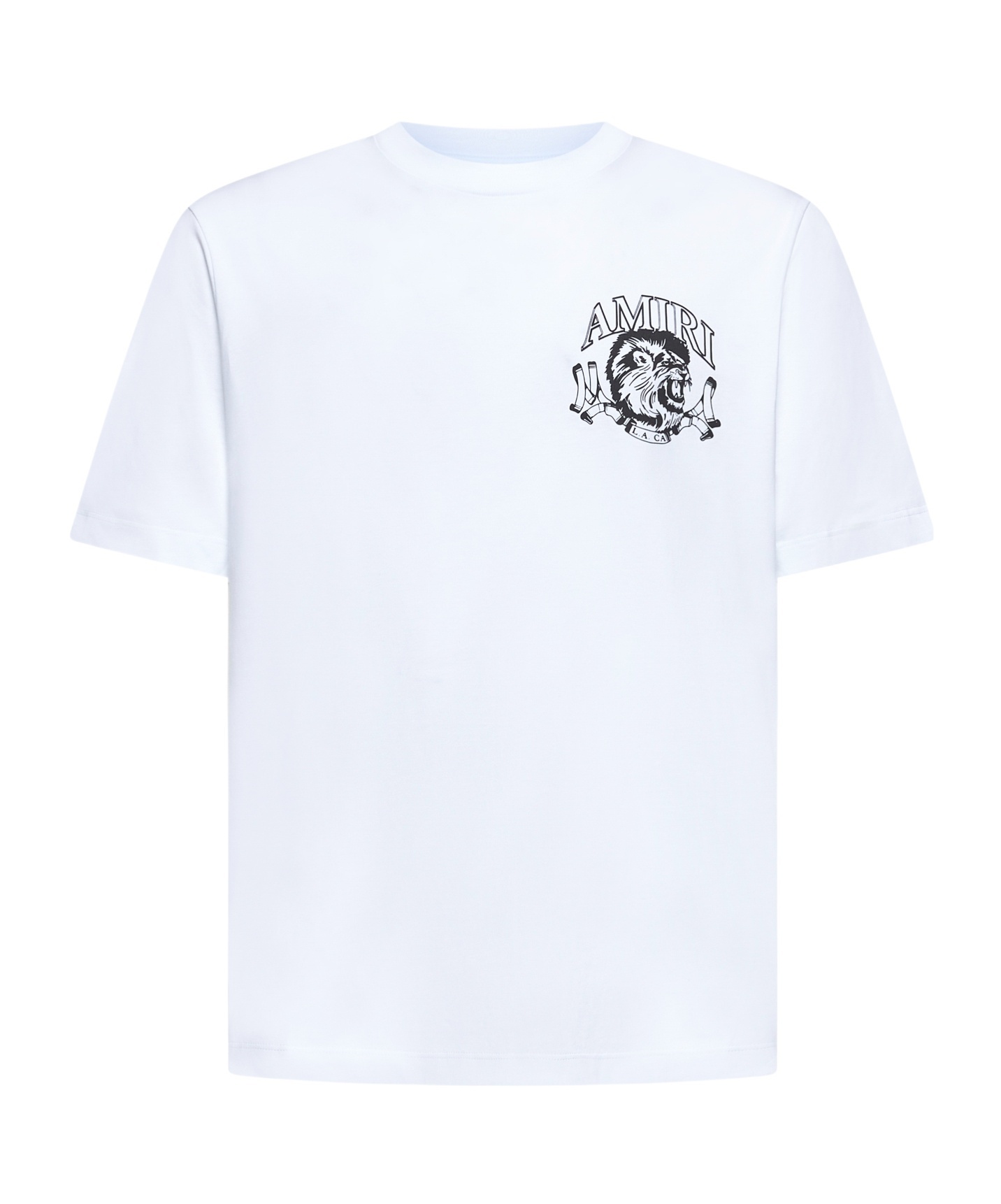 Amiri Lion Outline Crewneck T-shirt In White