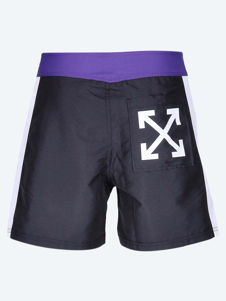 Off-white Arrow Block Sunset Swim Shorts In Black