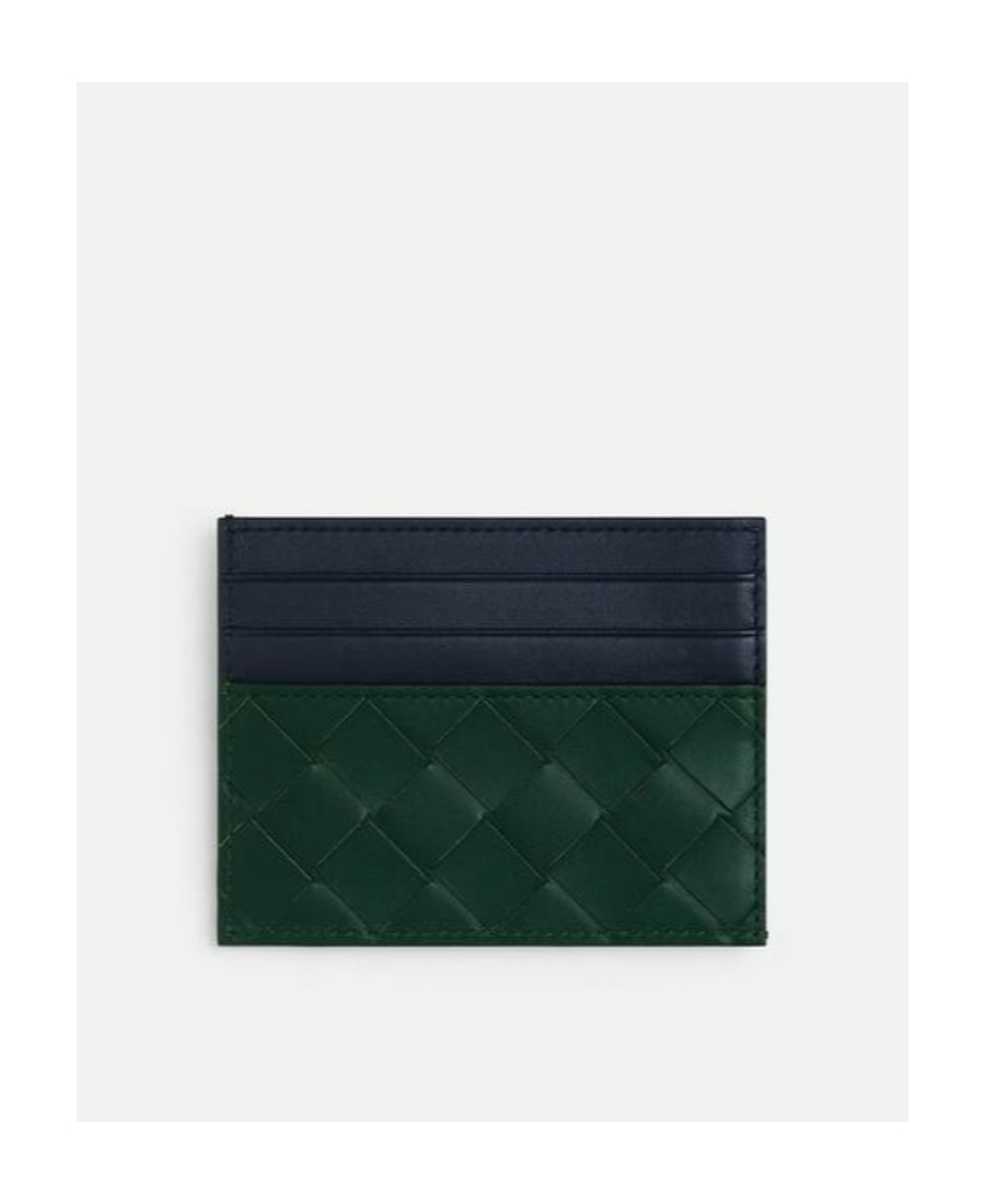 Bottega Veneta Intrecciato Leather Cardholder In Black