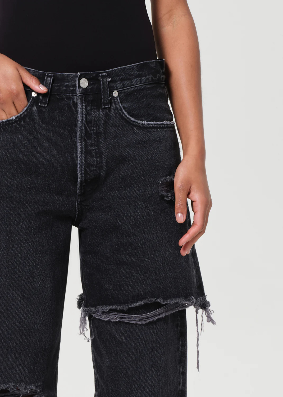 Agolde High-waisted Jeans In Black