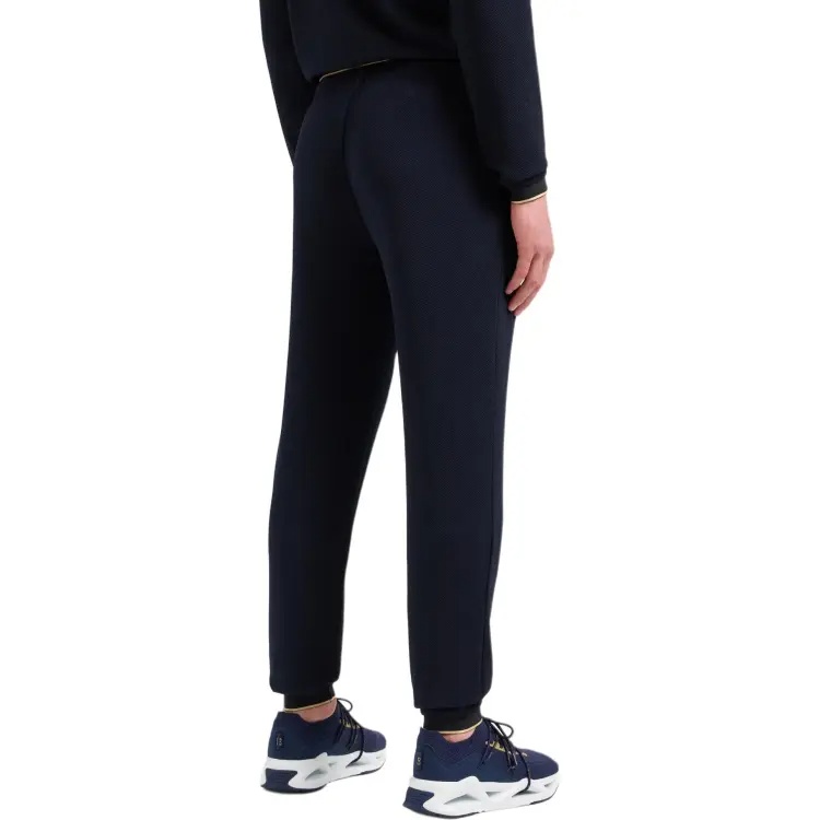 Ea7 Elastic Waist Casual Pants In Black