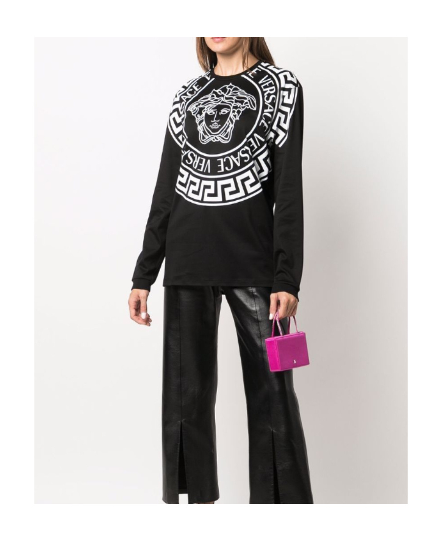 Versace Medusa Long-sleeve T-shirt In Black