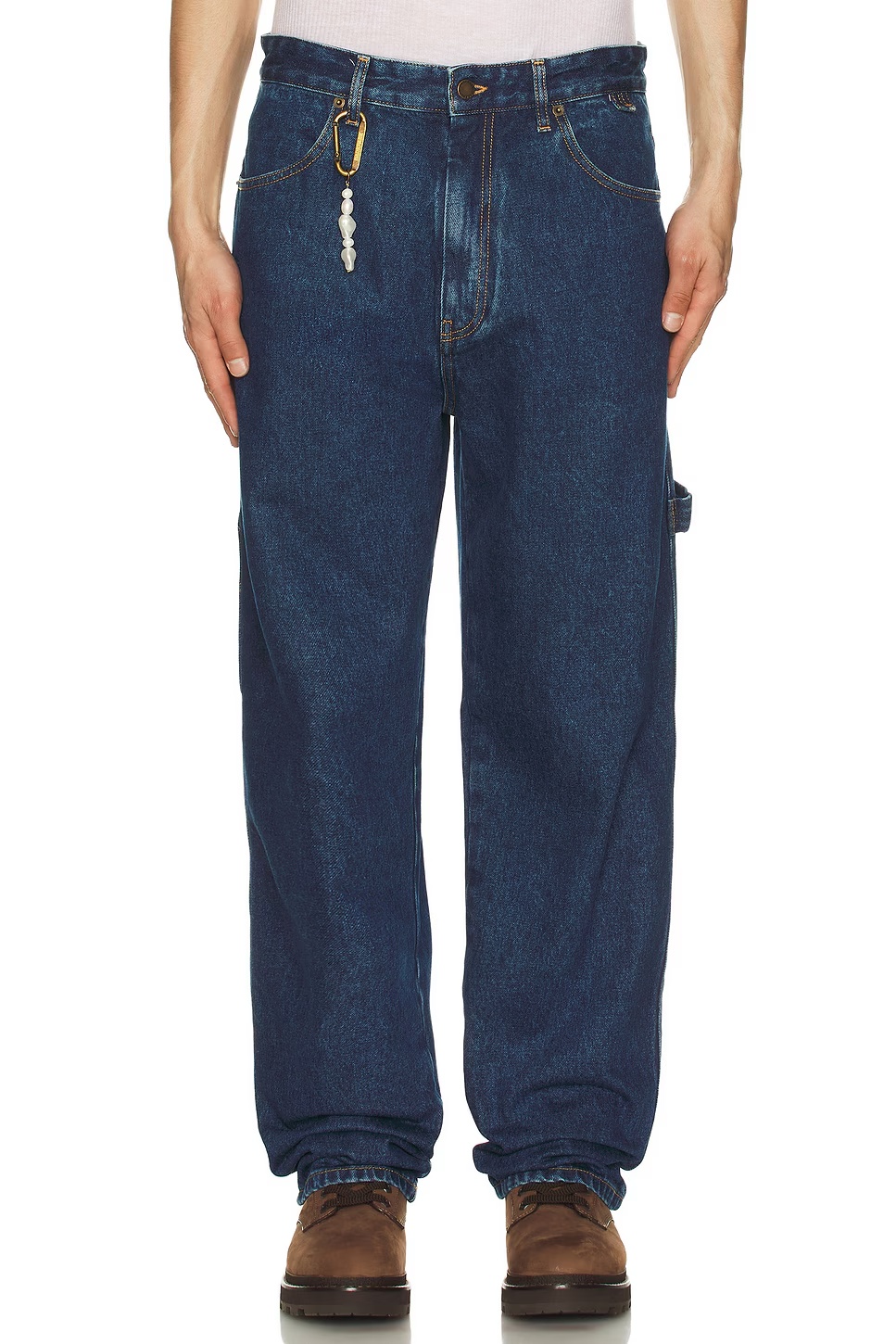 Darkpark Relax Fit Worker Denim Jeans In Blue