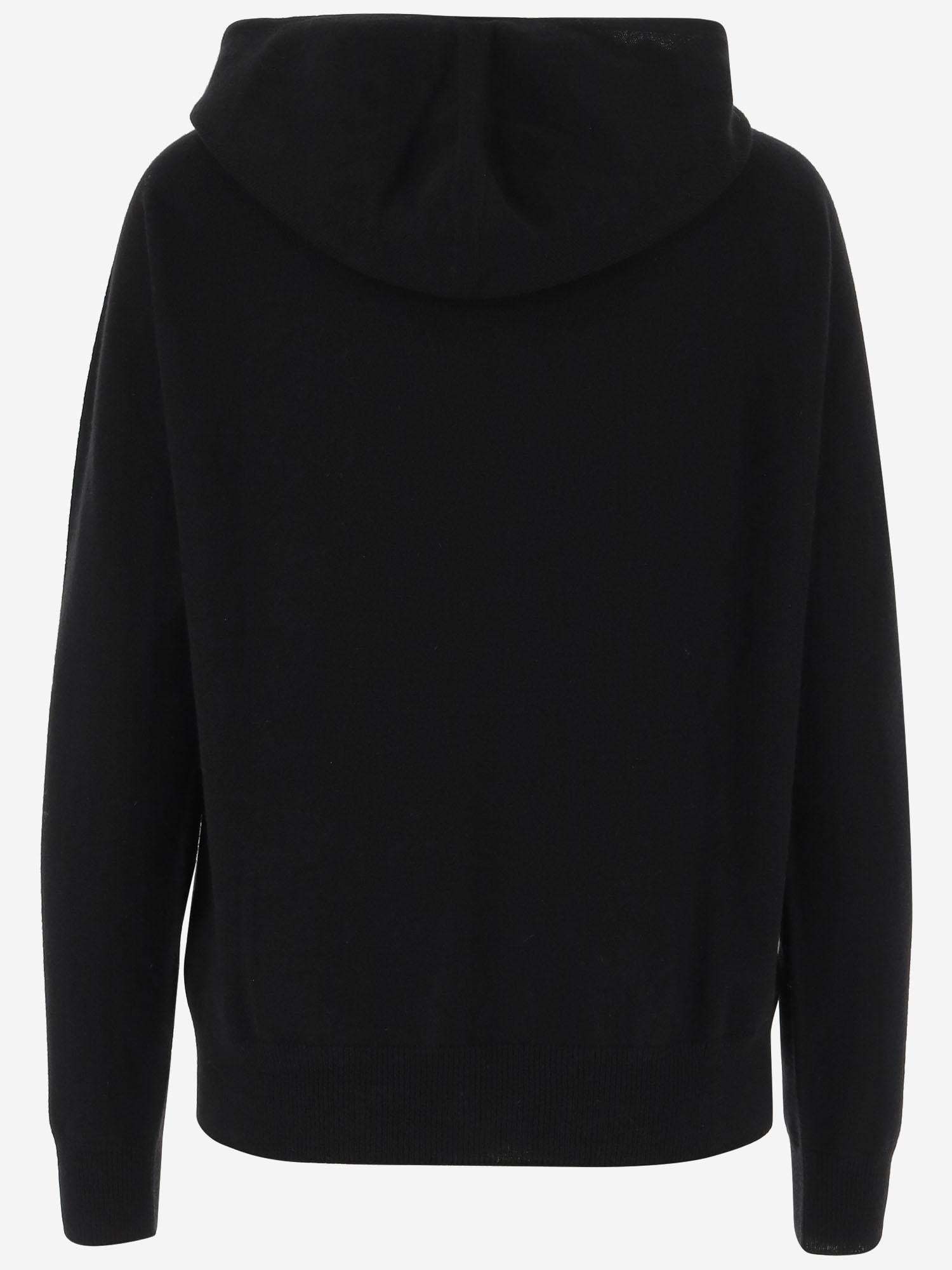 The Row Long-sleeved Hooded Sweatshirt In Black