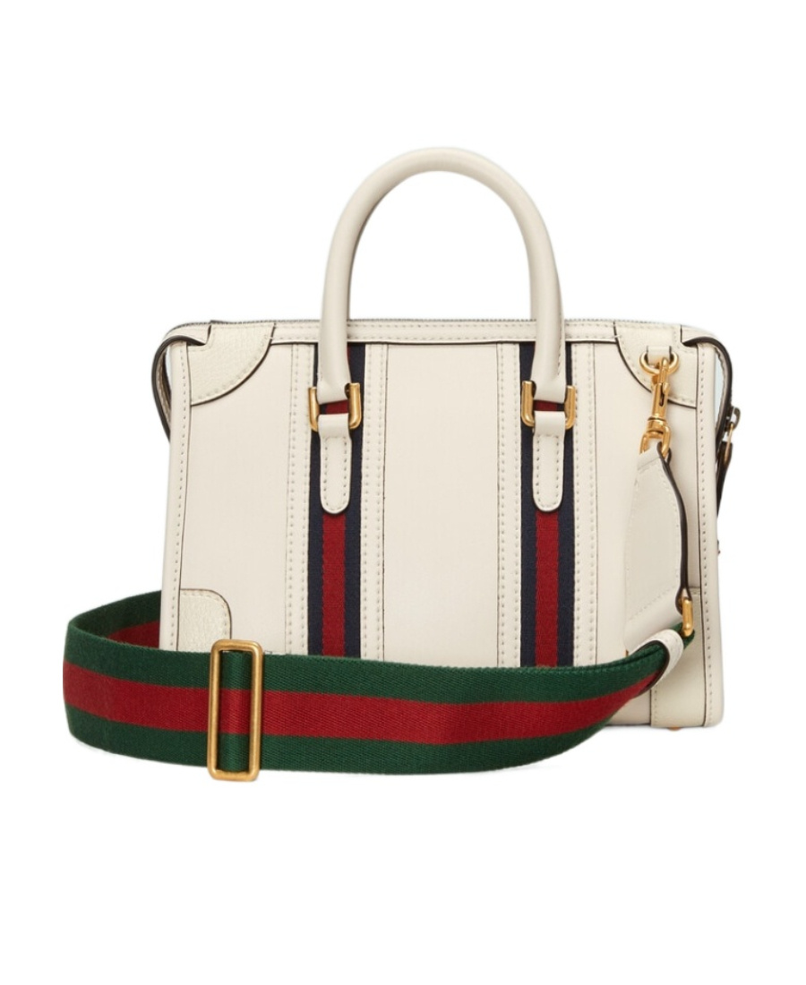 Gucci Small Double G Top-handle Bag In White