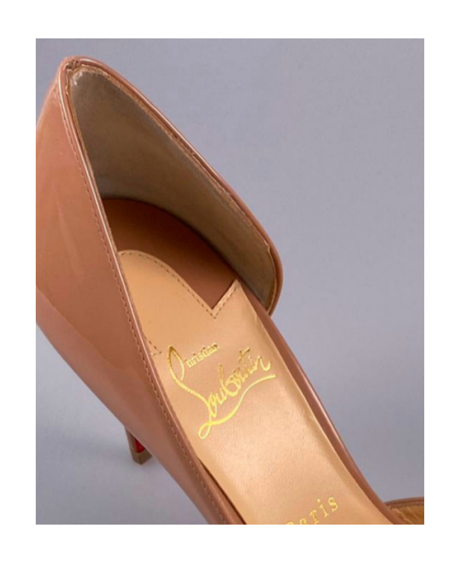 Christian Louboutin Iriza 85 Patent Pump In Nude