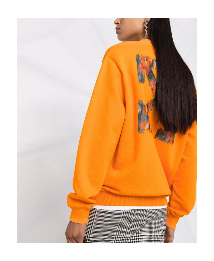 Off-white Arrow-print Logo Sweatshirt In Orange