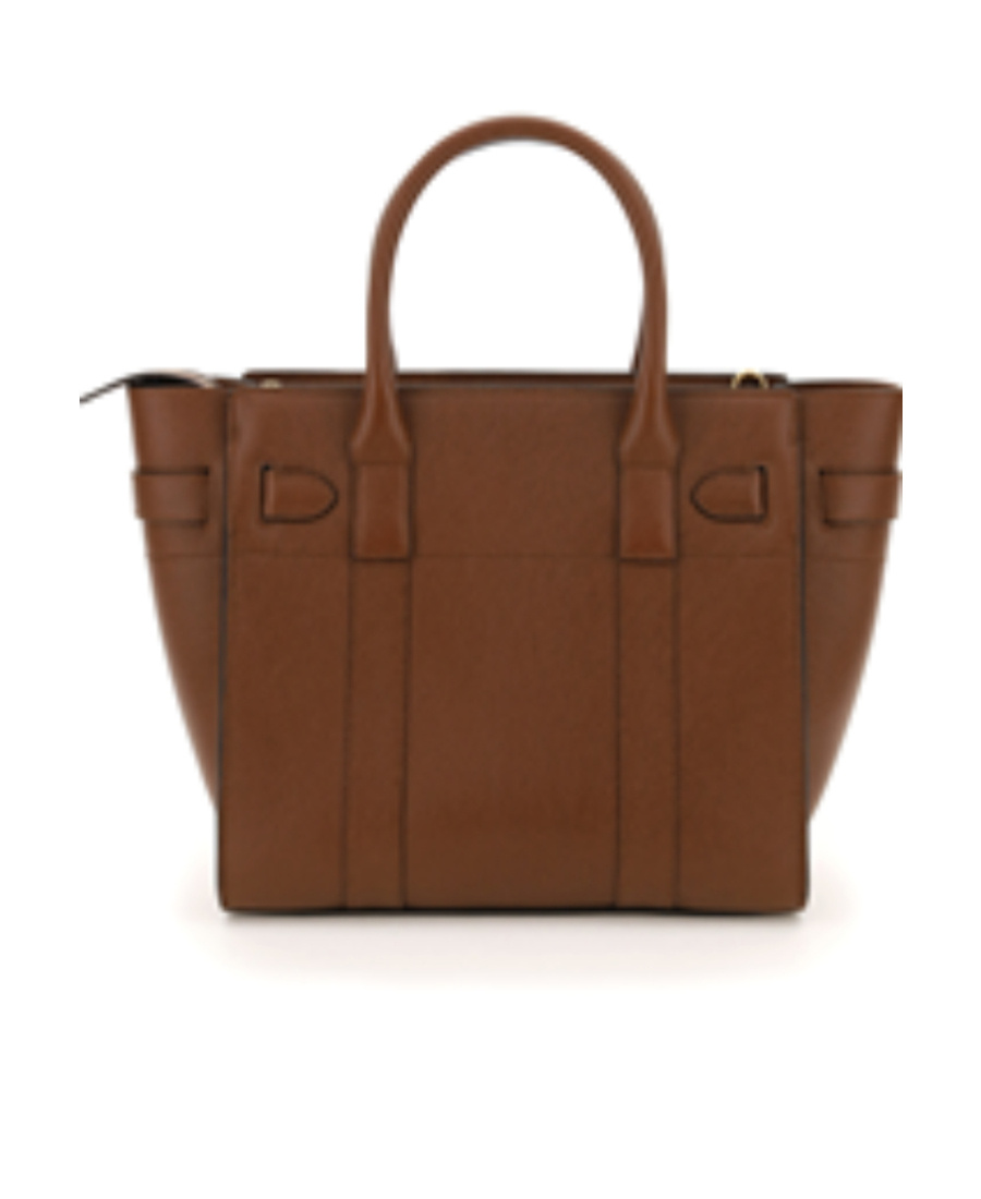 Mulberry Small Zipped Bayswater Tote Bag Brown In Brown