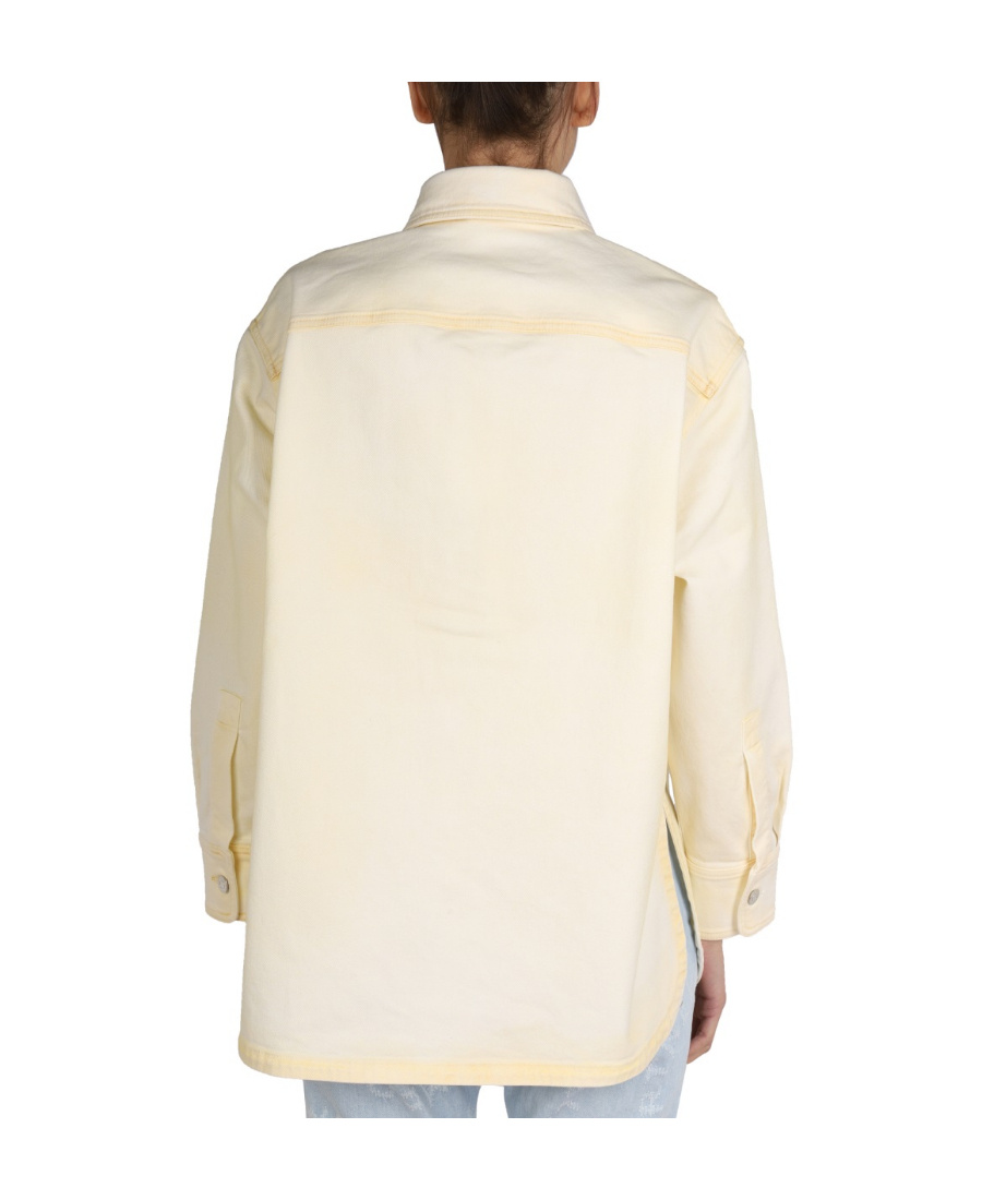Stella Mccartney Denim Shirt Jacket In Nude
