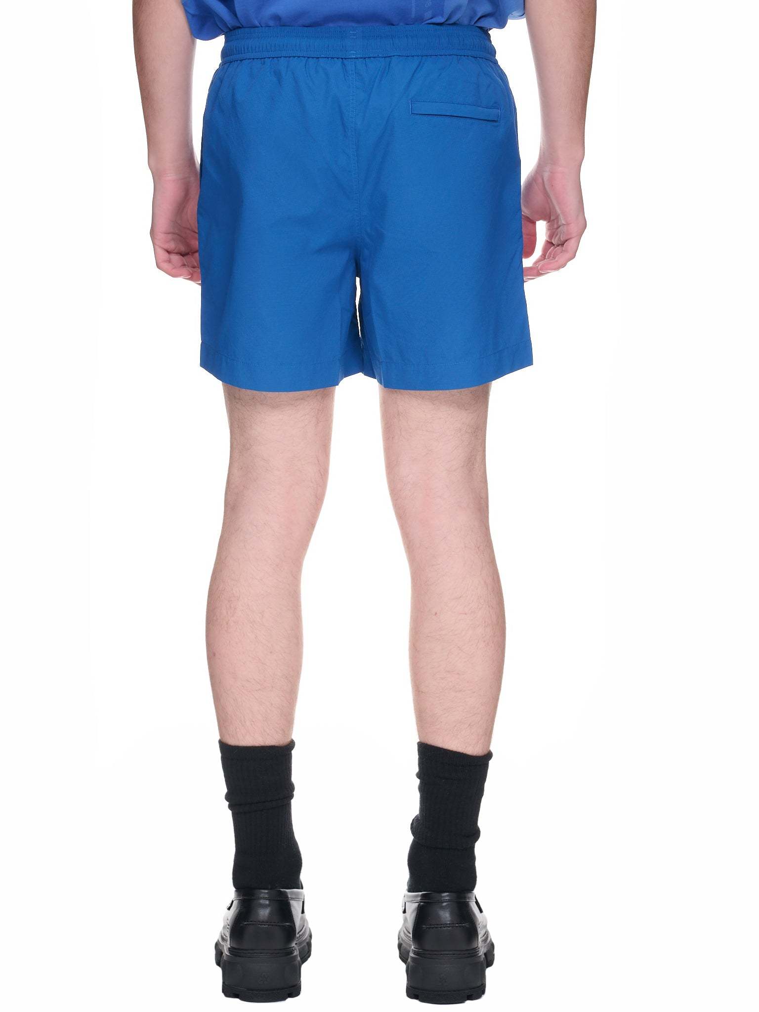 A-cold-wall* Logo Beach Shorts In Blue