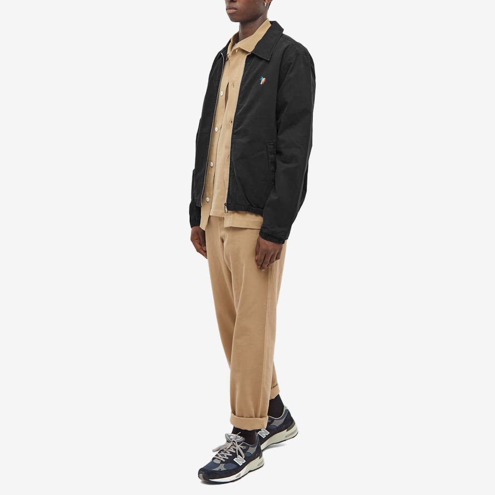 Ps By Paul Smith Zebra-embroidered Organic Cotton Jacket In Black