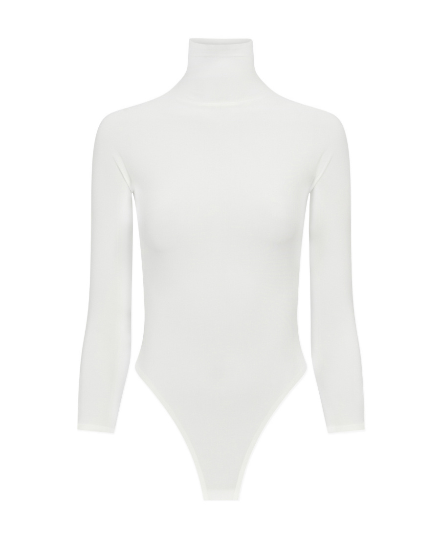 Alaïa Wool Short-sleeve Bodysuit In White
