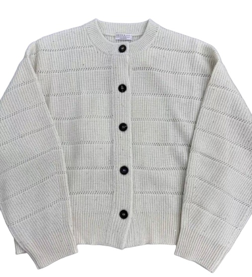 Brunello Cucinelli Long-sleeved Sweater In Gray