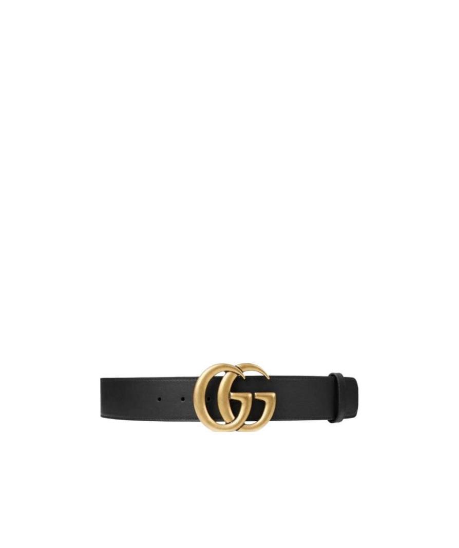 Gucci Glossy Finish Regular Belt With Bold Double G Buckle In Nude