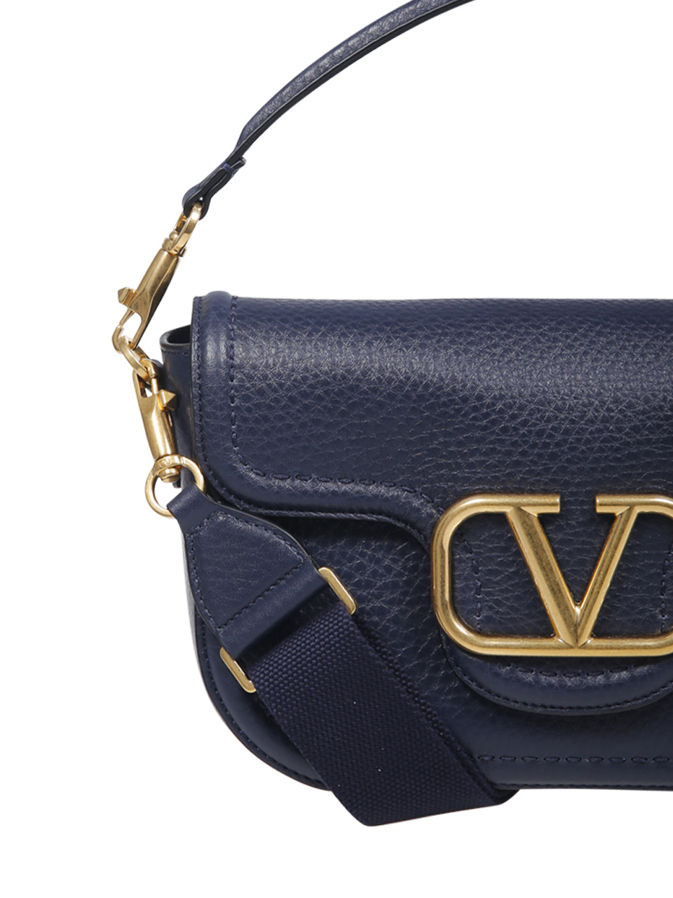 Valentino Alltime Foldover Top Crossbody Bag In Black