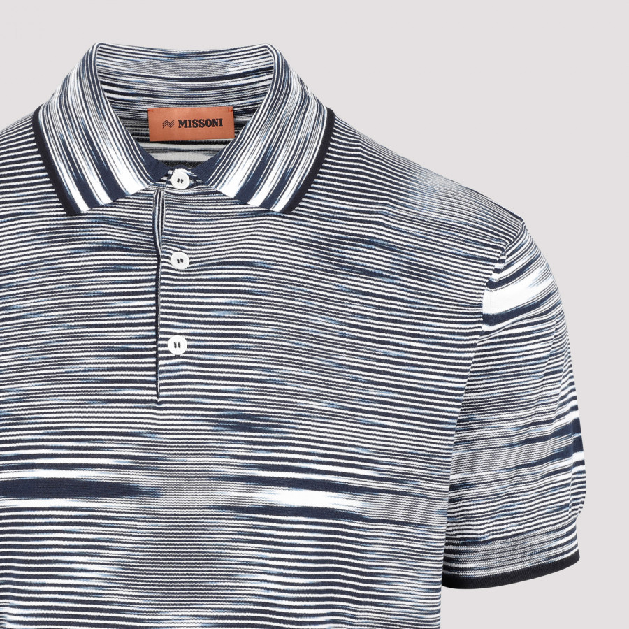 Missoni Short-sleeved Polo Shirt In Gray