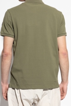 Moncler Men's Cotton Polo Shirt In Green