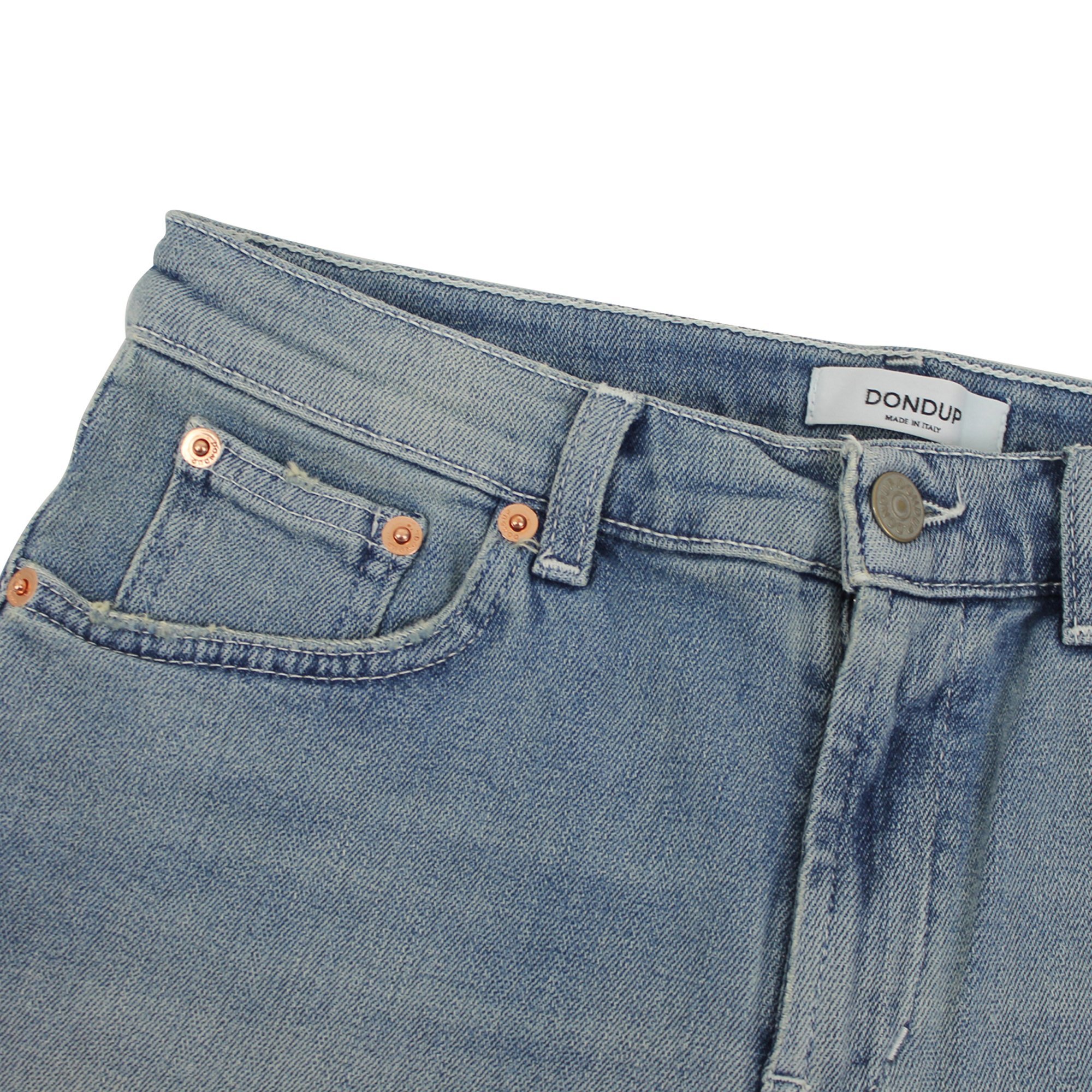 Dondup Teen Bermuda Jeans Derick In Cotone Stretch In Gray
