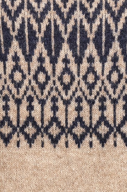 Brunello Cucinelli Patterned-knit Crew-neck Jumper In Nude