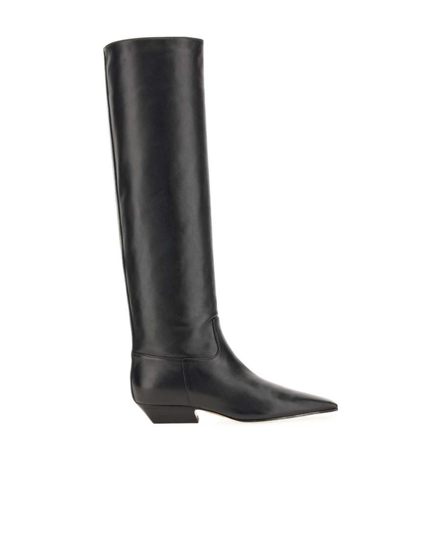 Khaite Square-toed Boots In Black