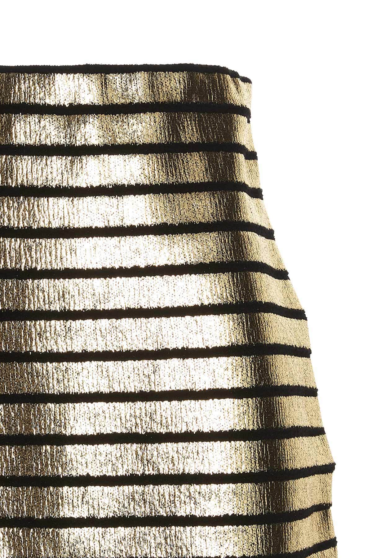 Balmain Stripe-detail Midi Skirt In Multicolor