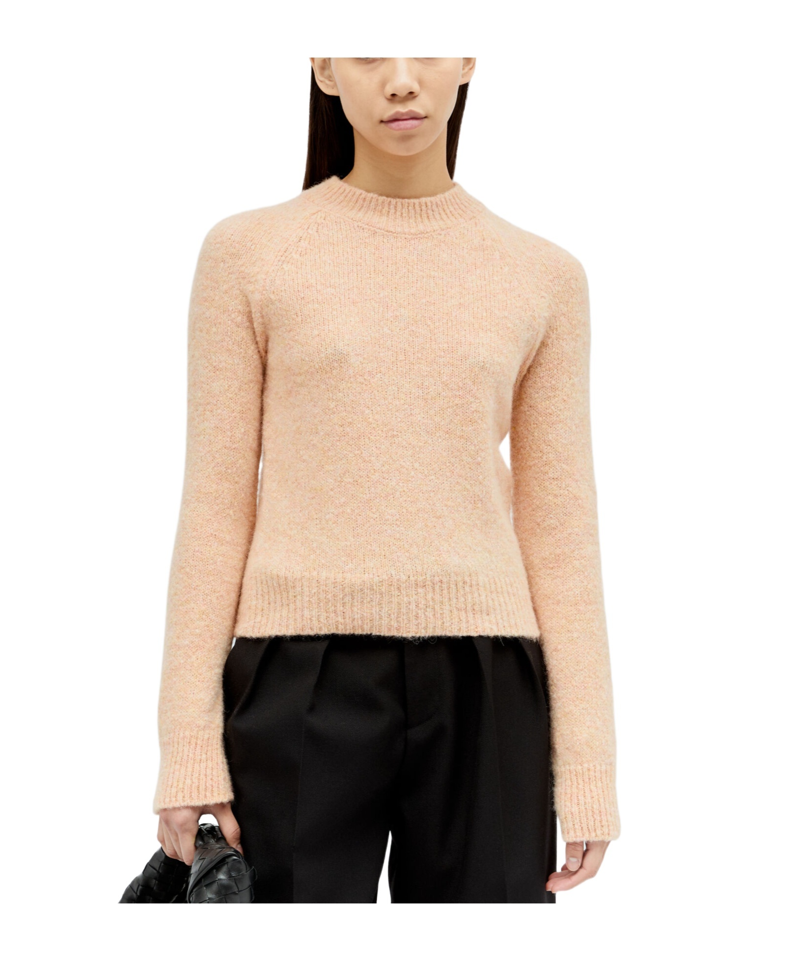 Dries Van Noten Texas Wool Blend Sweater In Peach In Nude