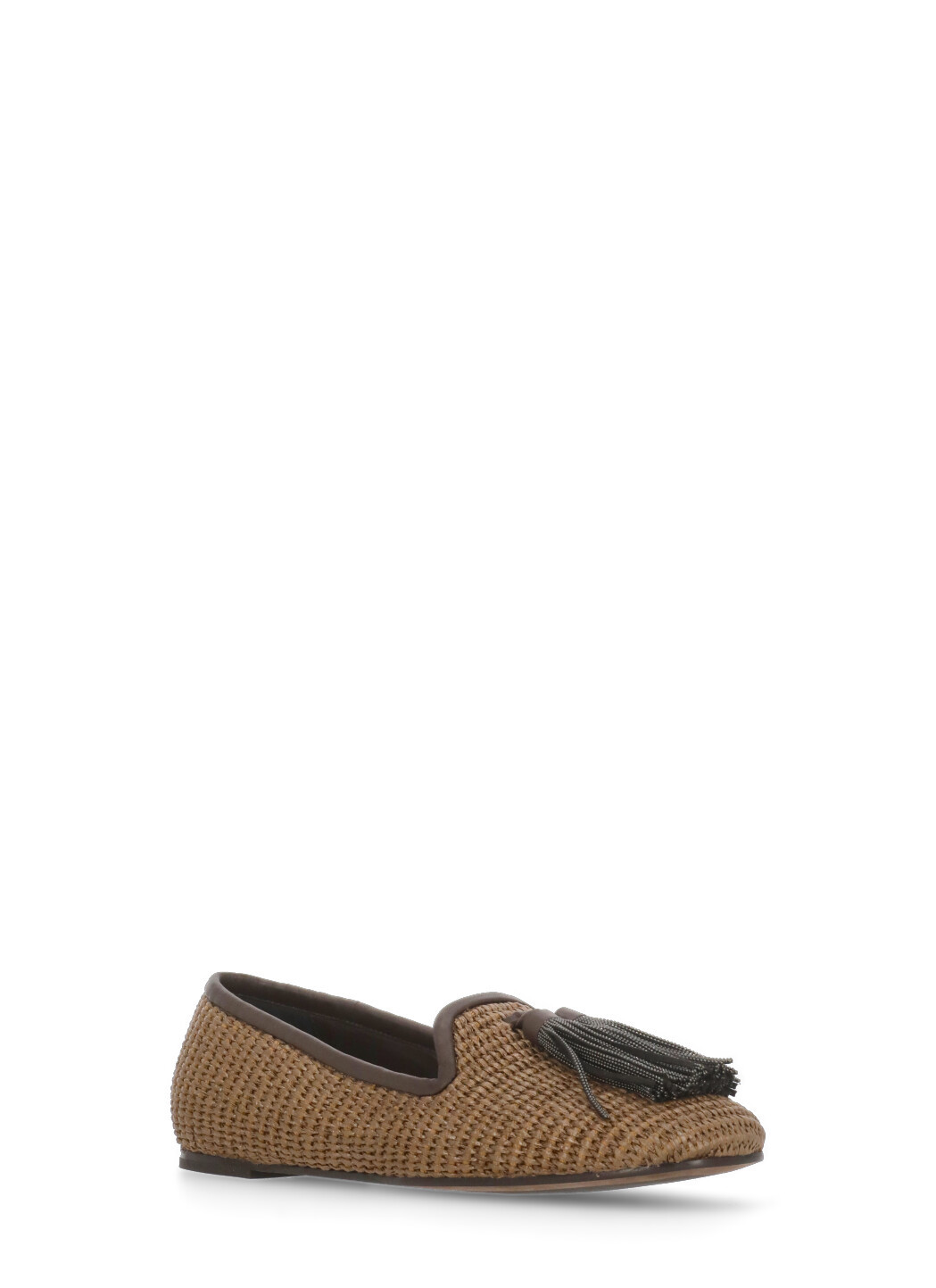 Brunello Cucinelli Round Toe Loafers In Brown