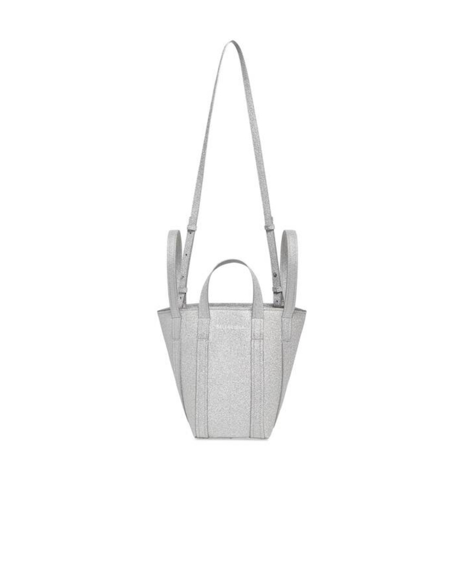 Balenciaga Borsa Tote A Tracolla Everyday Xs North-south In Tessuto Scintillante Da Donna In Argento In Gray